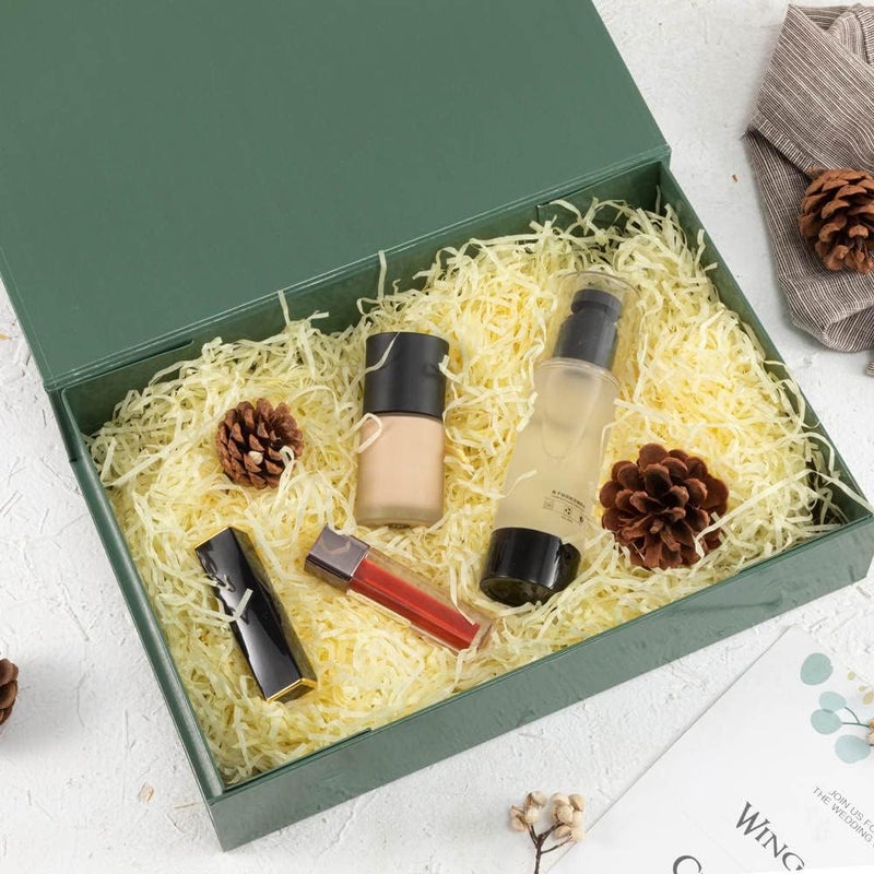 PACKGILO 5 Pack Green Gift Boxes with Lids - Small 12 x 8 x 2.7 Inches Clothes Gift Boxes for Presents and Shirts - Magnetic Boxes with Ribbon - Bulk Cute Packaging Boxes (Glossy Surface) - Image 2